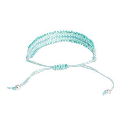 Alternate image for Handmade Aqua Bead Bracelet Pure Aqua
