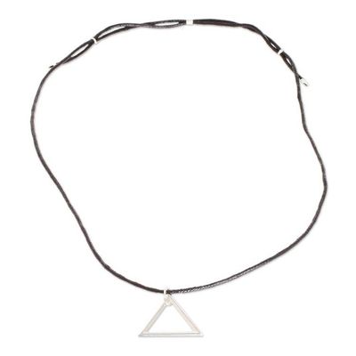 Alternate image for Triangular Pendant Necklace Divine Geometry