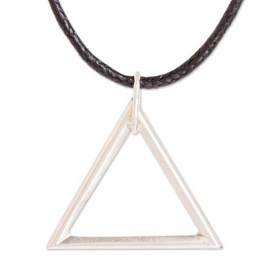 Alternate image for Triangular Pendant Necklace Divine Geometry