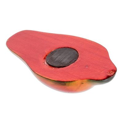 Alternate image for Hand-Painted Hand-Carved Cypress Wood Papaya Magnet Natures Papaya