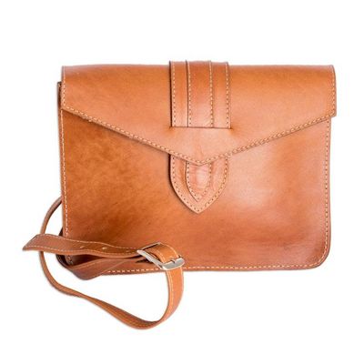 Alternate image for 100 Leather Shoulder Bag with Arrow-Shaped Magnetic Snap Elegance in Leather