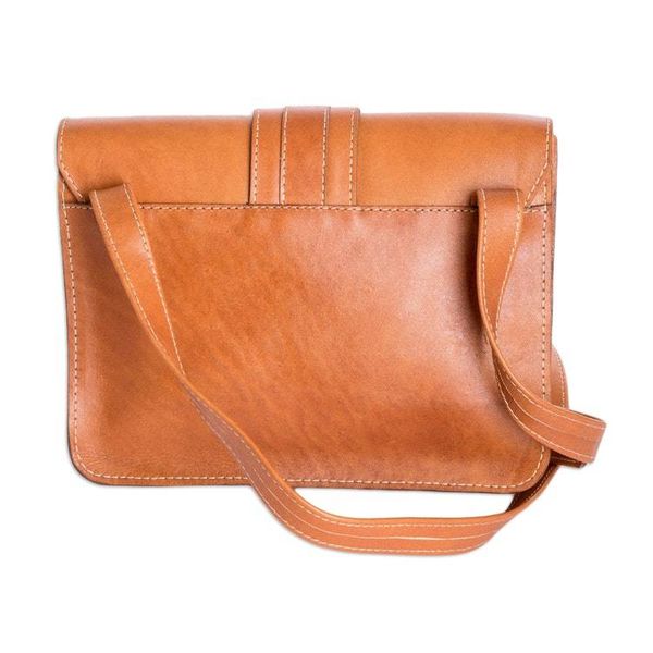 Alternate image for 100 Leather Shoulder Bag with Arrow-Shaped Magnetic Snap Elegance in Leather