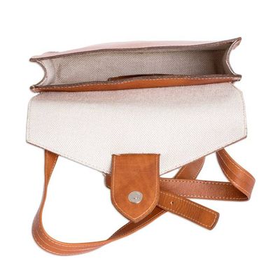 Alternate image for 100 Leather Shoulder Bag with Arrow-Shaped Magnetic Snap Elegance in Leather