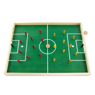 Alternate image for Handcrafted Wood and Cork Desktop Soccer Game from Guatemala Desktop Soccer