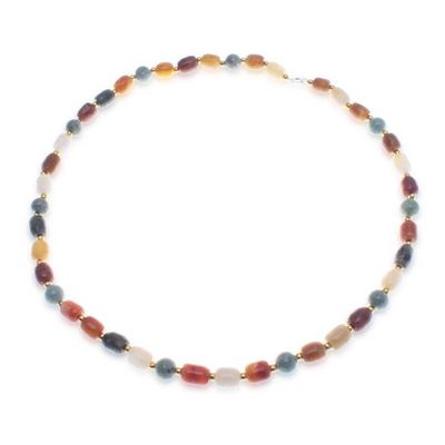 Alternate image for Multi-Gemstone Beaded Long Necklace from Thailand Thai Beauty