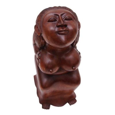Alternate image for Handmade Female Form Wood Sculpture Bosom