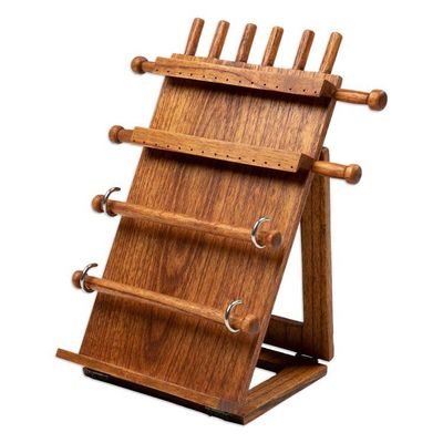 Alternate image for Tropical-Themed Handcrafted Jempinis Wood Jewelry Stand Mother Natures Style