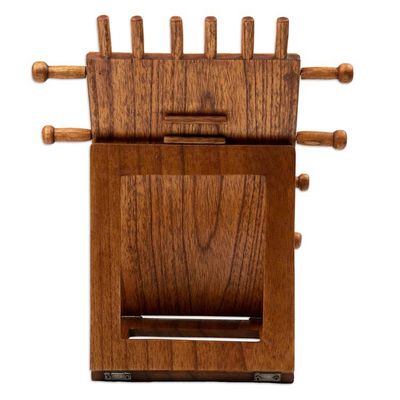 Alternate image for Tropical-Themed Handcrafted Jempinis Wood Jewelry Stand Mother Natures Style