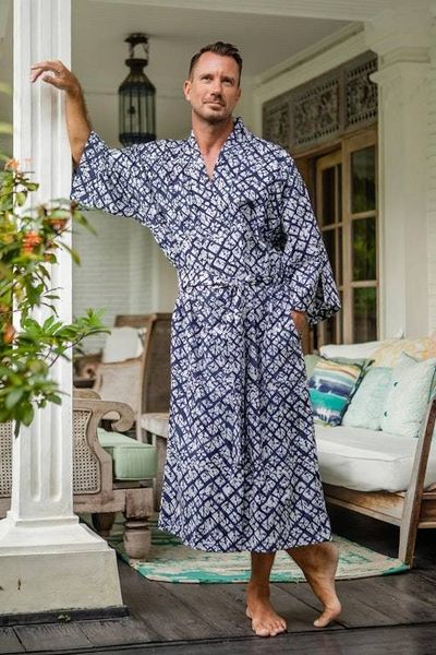 Primary image for Handmade Batik Rayon Robe Late Morning