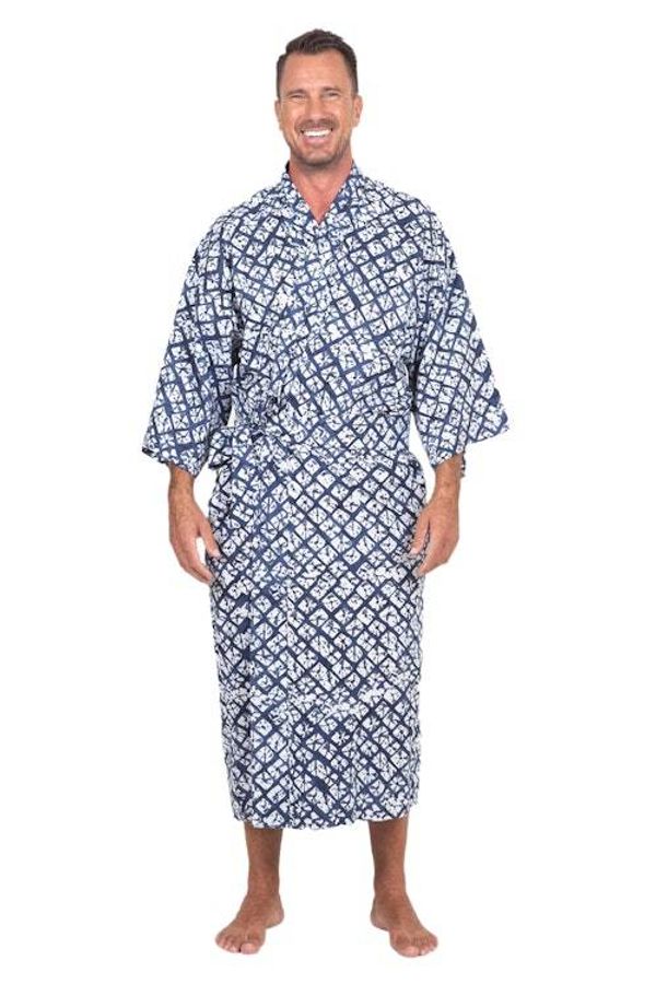 Alternate image for Handmade Batik Rayon Robe Late Morning