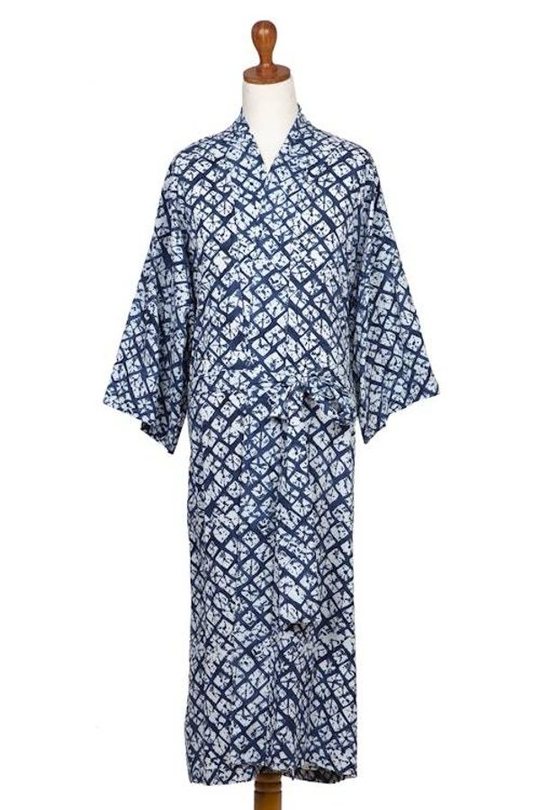 Alternate image for Handmade Batik Rayon Robe Late Morning