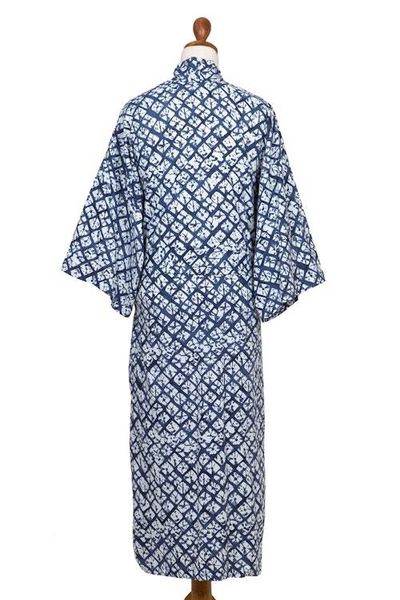 Alternate image for Handmade Batik Rayon Robe Late Morning