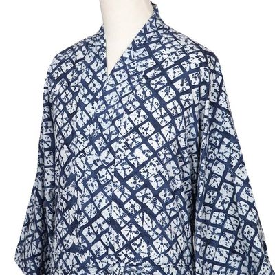 Alternate image for Handmade Batik Rayon Robe Late Morning