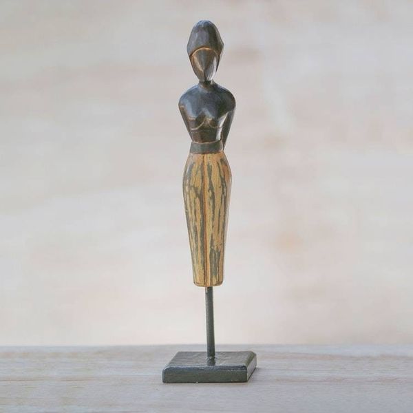 Alternate image for Wood sculpture Waiting