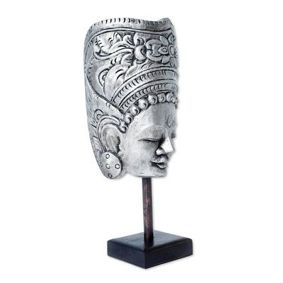 Alternate image for Balinese Handmade Folk Art Vishnu Albesia Wood Sculpture Vishnu Genius