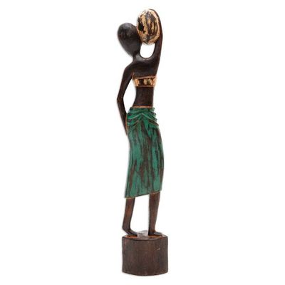 Alternate image for Wood sculpture Fetching Water III