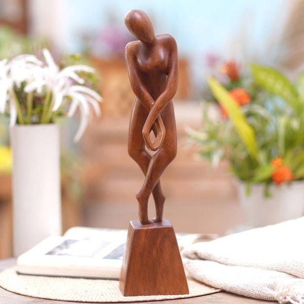 Alternate image for Suar Wood Figure Sculpture with Dance Motif En Pointe