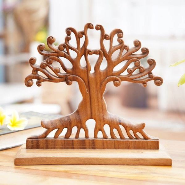 Alternate image for Handcrafted Suar Wood Tree Sculpture from Bali Courage Grows