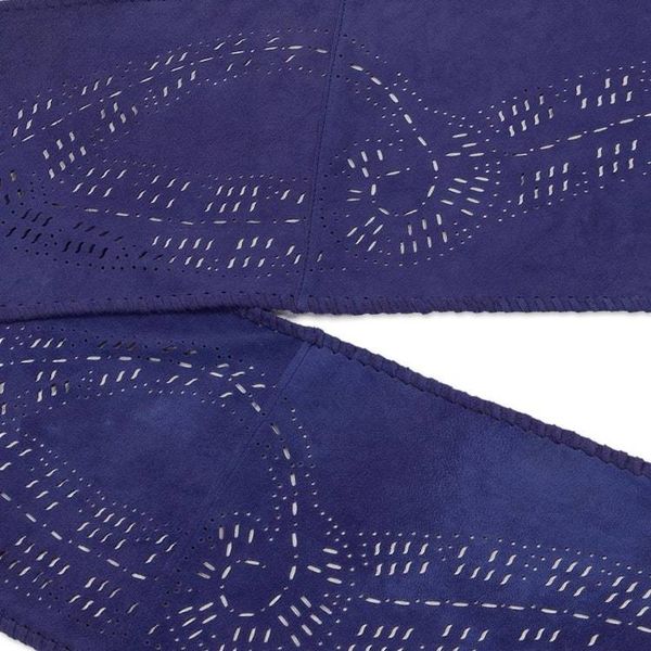 Alternate image for Ultramarine Suede Leather Scarf from Bali Intuitive Soul
