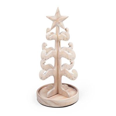 Alternate image for Whitewash-Finished Tree-Shaped Jempinis Wood Jewelry Stand Graceful Branches