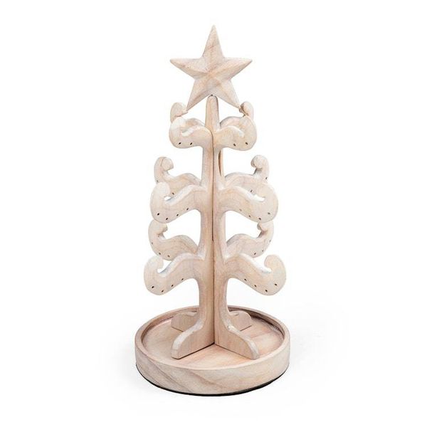 Alternate image for Whitewash-Finished Tree-Shaped Jempinis Wood Jewelry Stand Graceful Branches