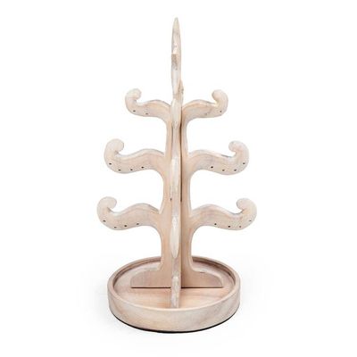 Alternate image for Whitewash-Finished Tree-Shaped Jempinis Wood Jewelry Stand Graceful Branches
