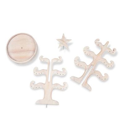 Alternate image for Whitewash-Finished Tree-Shaped Jempinis Wood Jewelry Stand Graceful Branches