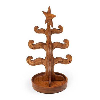 Alternate image for Hand-Carved Tree-Shaped Brown Jempinis Wood Jewelry Stand Enchanted Branches