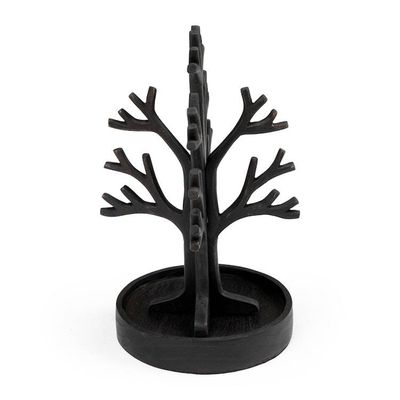 Alternate image for Artisan-Made Black Tree-Shaped Jempinis Wood Jewelry Stand Nocturnal Fruits