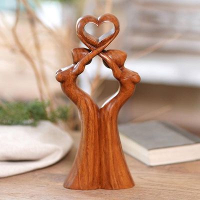 Primary image for Suar Wood Statuette with Dance Motif Dreamy Dance