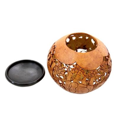 Alternate image for Coconut shell sculpture Rhino Garden