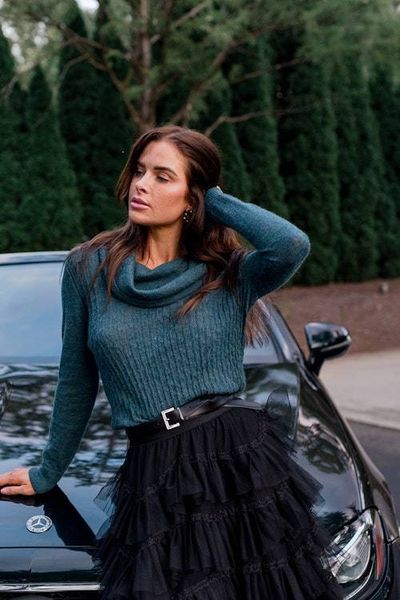 Alternate image for Cascade Turtleneck Lightweight Sweater