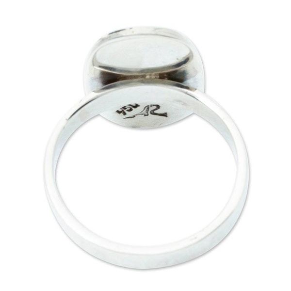 Alternate image for 950 Silver Cocktail Ring with Abstract Flowers from Taxco Lollipop Flowers