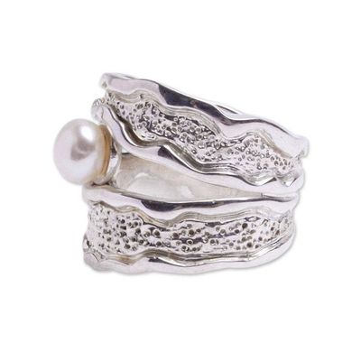 Alternate image for Single Cultured Pearl Cocktail Ring from Mexico Bold Look