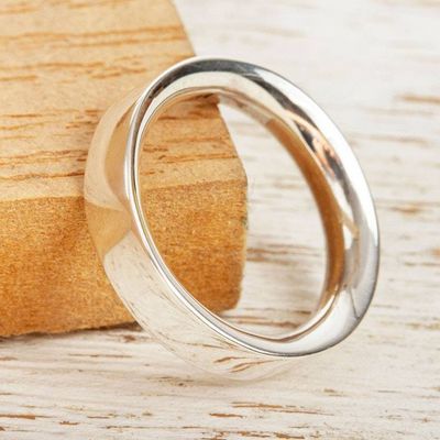 Primary image for Simple 950 Silver Band Ring Classic