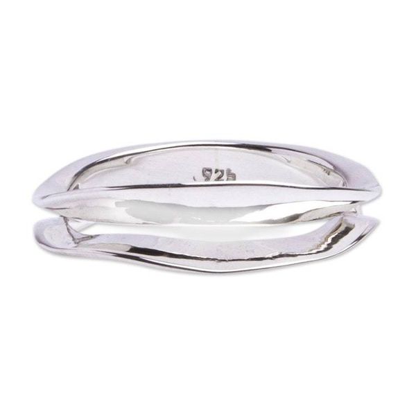 Alternate image for Double Wave Sterling Silver Ring from Mexico Sterling Waves