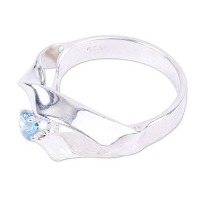 Alternate image for 925 Sterling Silver and Blue Topaz Ring from Mexico Deepness