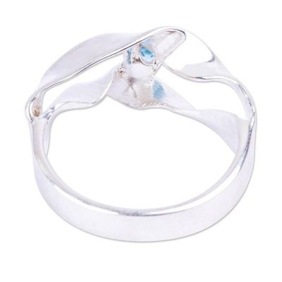 Alternate image for 925 Sterling Silver and Blue Topaz Ring from Mexico Deepness