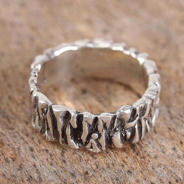 Alternate image for Modern Taxco Sterling Silver Band Ring from Mexico Taxco Texture