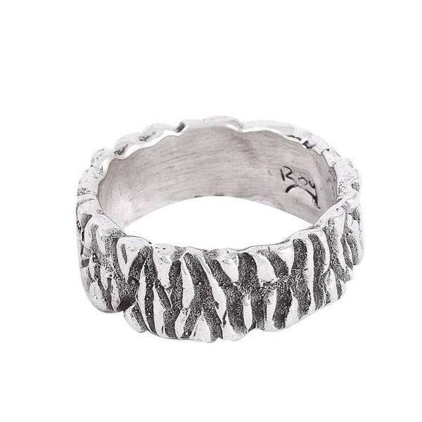 Alternate image for Modern Taxco Sterling Silver Band Ring from Mexico Taxco Texture