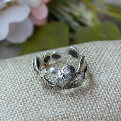 Primary image for Mens Band Ring Fair Trade Jewelry Aztec Nopal