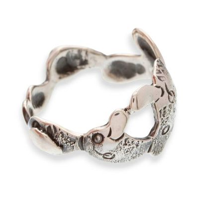 Alternate image for Mens Band Ring Fair Trade Jewelry Aztec Nopal