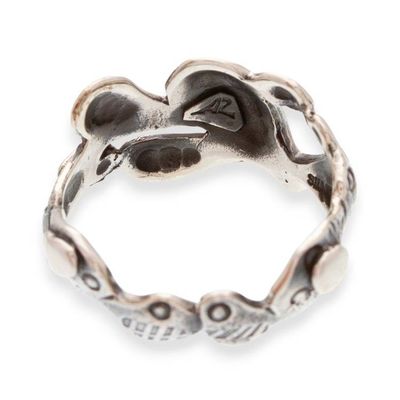 Alternate image for Mens Band Ring Fair Trade Jewelry Aztec Nopal