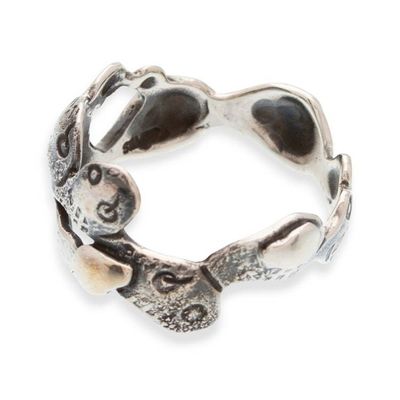 Alternate image for Mens Band Ring Fair Trade Jewelry Aztec Nopal