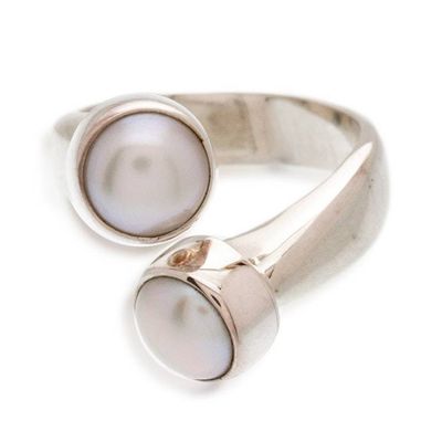 Alternate image for Hand Made Taxco Silver and Pearl Ring Encounter