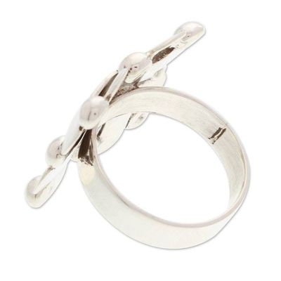 Alternate image for Polished Taxco Sterling Silver Cocktail Ring Braided Gala
