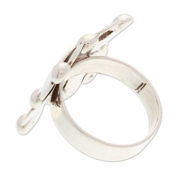 Alternate image for Polished Taxco Sterling Silver Cocktail Ring Braided Gala