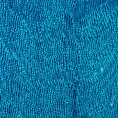 Alternate image for Handwoven Teal Hammock from Mexico Single Teal Haven