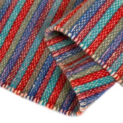 Alternate image for Colorful 2 x 3.5 Ft Handwoven Zapotec Wool Accent Rug Dainzu Horizons