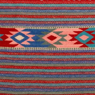 Alternate image for Colorful 2 x 3.5 Ft Handwoven Zapotec Wool Accent Rug Dainzu Horizons